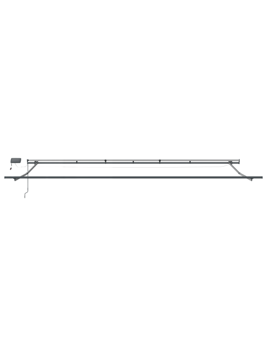 Manuaalinen sisäänvedettävä markiisi led:illä punainen 600x350 cm