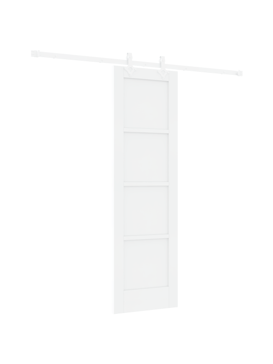 Liukuovi varusteet mukana valkoinen 61x198.5 cm massiivipuu männystä