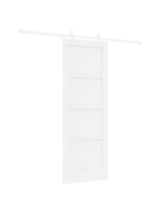 Liukuovi varusteilla valkoinen 73.5x198.5 cm massiivipuuhuntu