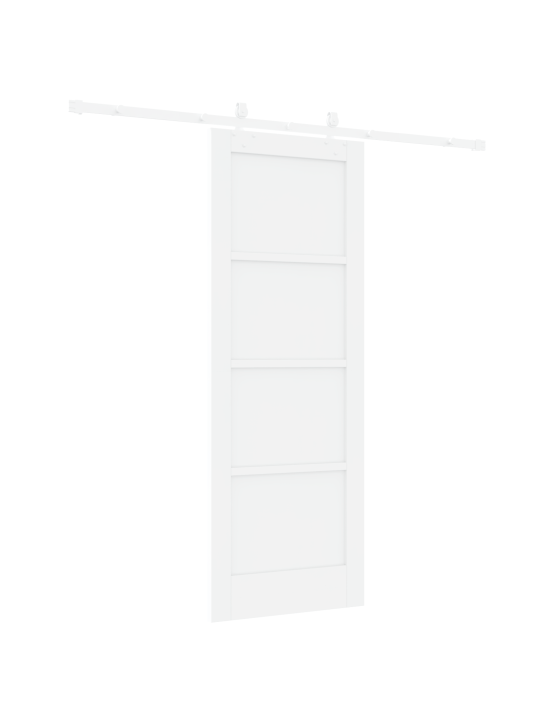 Liukuovi varusteilla valkoinen 73.5x198.5 cm massiivipuuhuntu