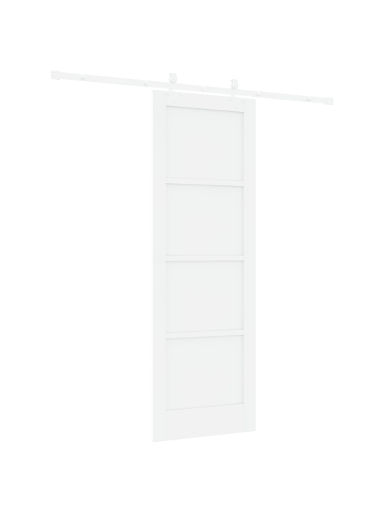 Liukuovi tarvikkeilla valkoinen 73.5x211 cm massiivipuu mänty