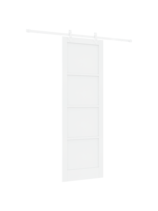 Liukuovi välikappaleella valkoinen 78x232 cm massiivinen puumänty