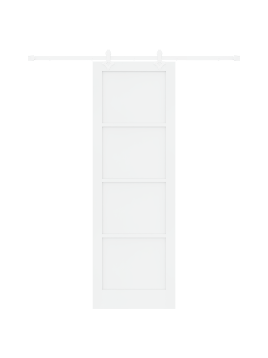 Liukuovi välikappaleella valkoinen 78x232 cm massiivinen puumänty