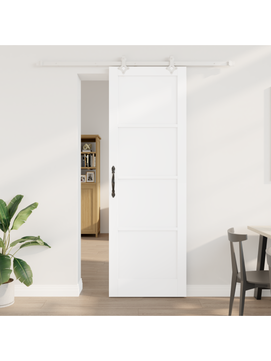 Liukuovi välikappaleella valkoinen 78x232 cm massiivinen puumänty