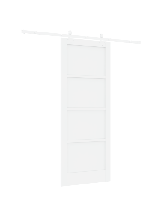 Liukuovi varusteiden kanssa valkoinen 83x211 cm massiivipuuta mänty