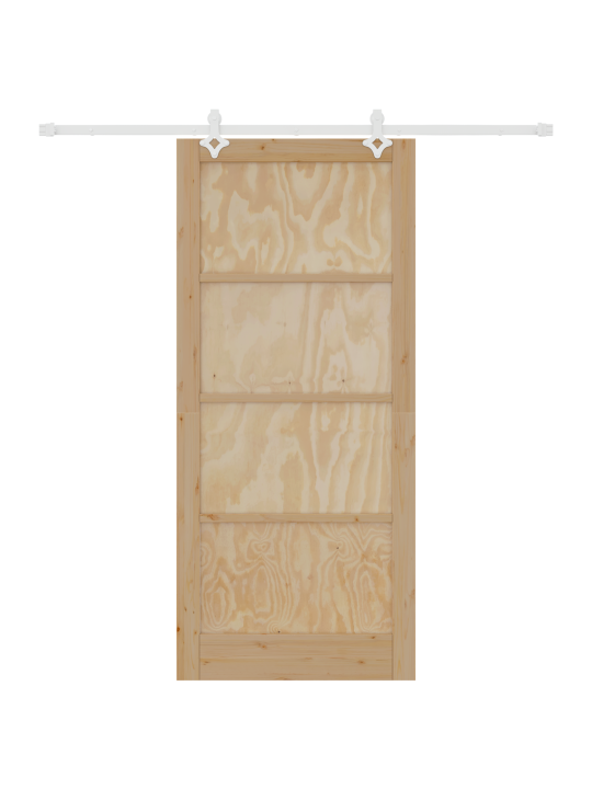 Liukuovi varusteineen 93x211 cm täysmänty