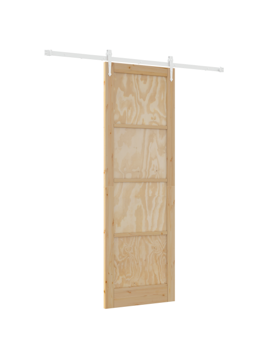 Liukuovi varustesarjalla 78x232 cm massiivista mäntypuuta
