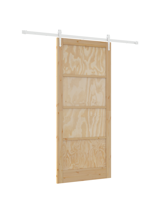 Liukuovi tarvikkeilla 93x211 cm täysi puu mänty