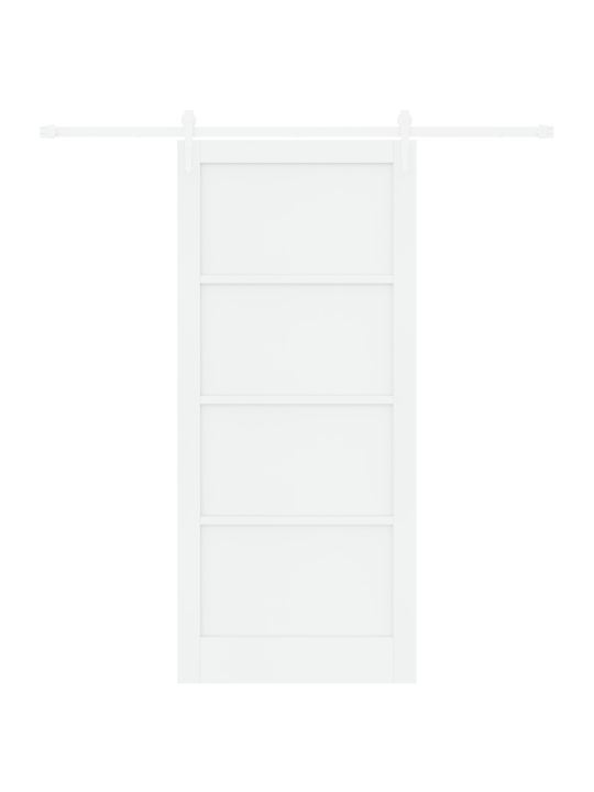 Liukuovi tarvikkeineen valkoinen 93x211 cm massiivinen puu mänty