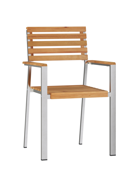 Pinottavat puutarhatuolit 8 kpl 54.5x56x89 cm täysi tiikki