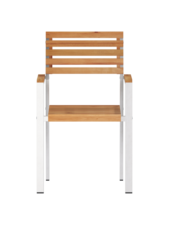 Pinottavat puutarhatuolit 8 kpl 54.5x56x89 cm täysi tiikki
