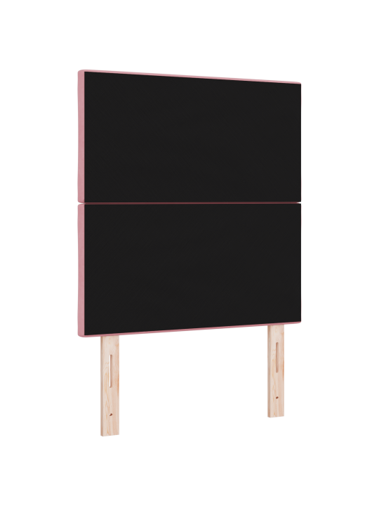 Vaaleanpunainen samettipääty timanttiblokeilla - 80 cm