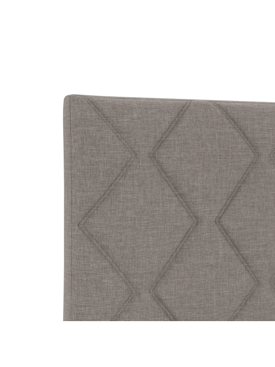 Sängynpääty timanttilaattojen muotoilu taupe 90 cm kangas