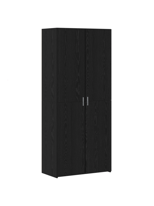 Highboard musta tammi 40x42.5x185 cm tekninen puu