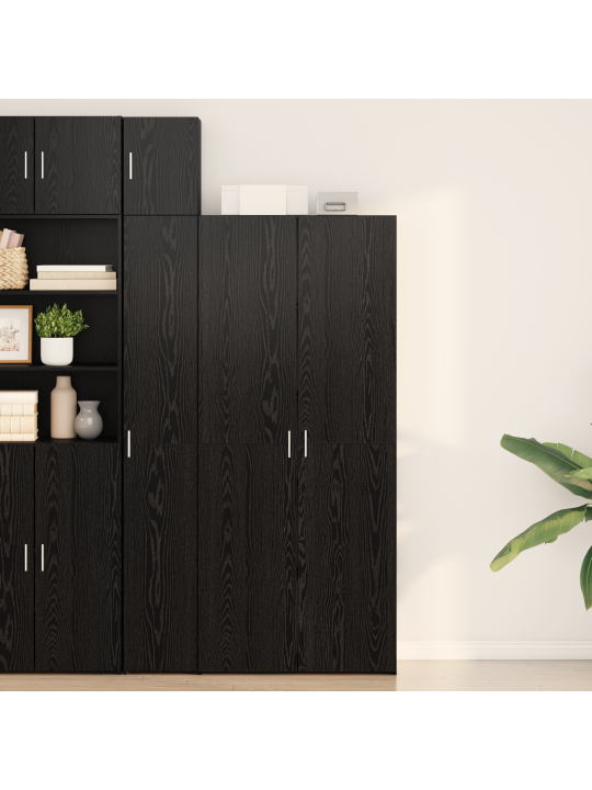 Highboard musta tammi 40x42.5x185 cm tekninen puu