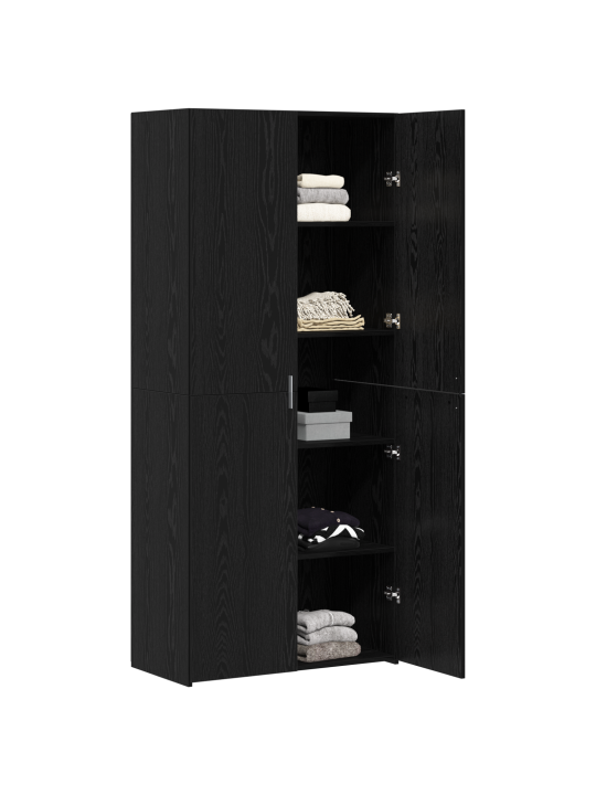 Highboard musta tammi 40x42.5x185 cm tekninen puu