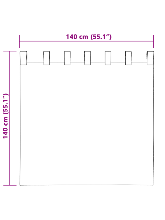 Samettiverhot 2 kpl nauhakoloilla Hopeanharmaa 140x140 cm