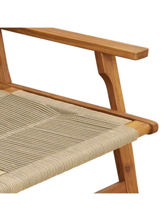 Puutarhatuolit pöydällä 3 kpl beige täysi akaasiapuu