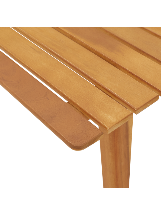 Puutarhatuolit pöydällä 5 kpl beige täysi akaasiapuu