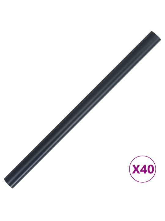 Puutarhan yksityisyyssuojat 2 kpl pvc 35x0,19 m matta tummanharmaa