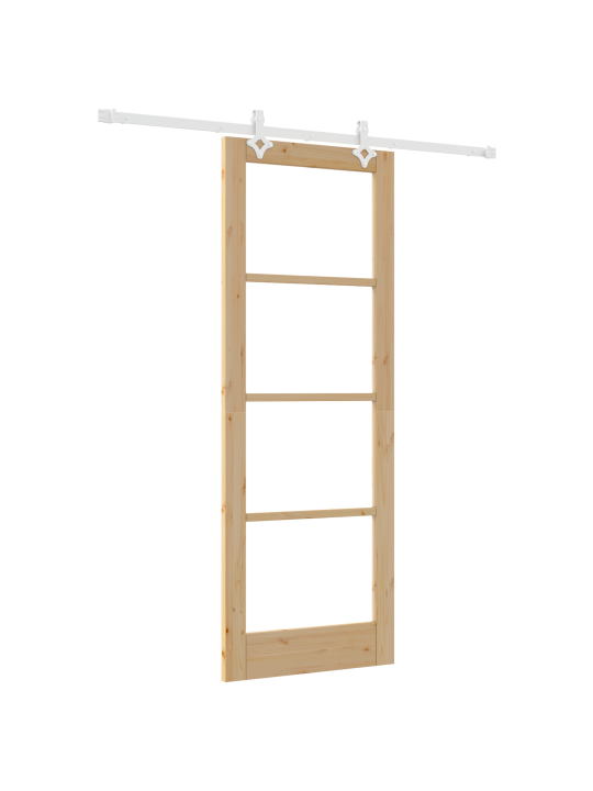 Liukuovi tarvikkeilla 78x211 cm massiivipuusta männystä