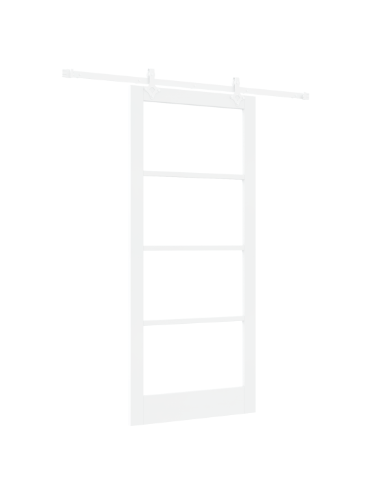 Liukuovi tarvikesarja valkoinen 93x211 cm massiivimänty