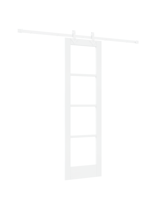 Liukuovi värkit mukana valkoinen 61x198.5 cm massiivipuusta mänty