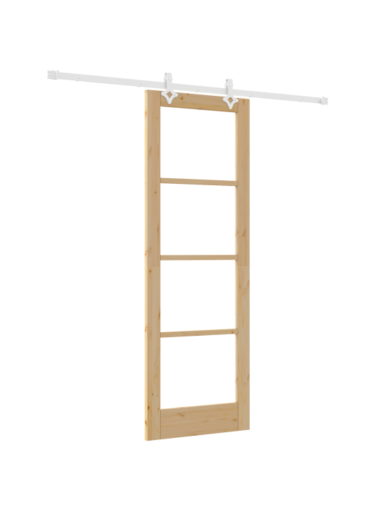 Liukuovi varustesarjalla 73.5x211 cm täydestä puusta