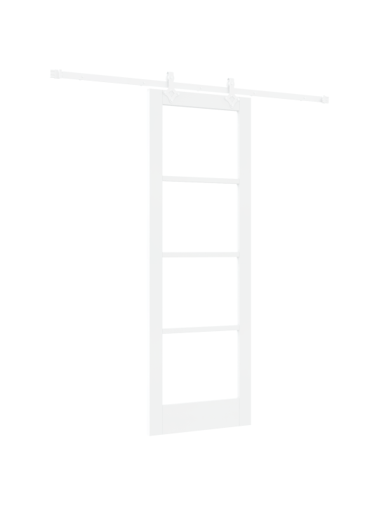 Liukuovi tarvikkeilla valkoinen 73.5x211 cm massiivipuu mänty