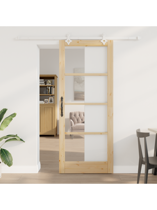 Liukuovi asennussarjalla 86x211 cm täysipuu mänty