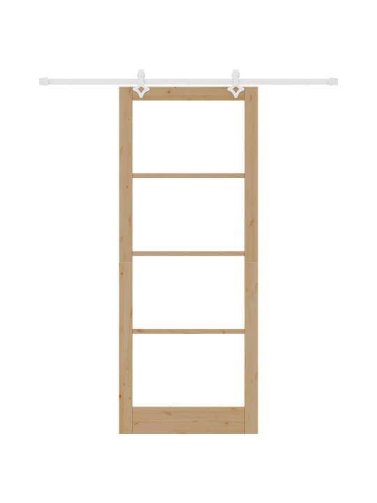 Liukuovi varustepaketilla 93x232 cm massiivinen mänty