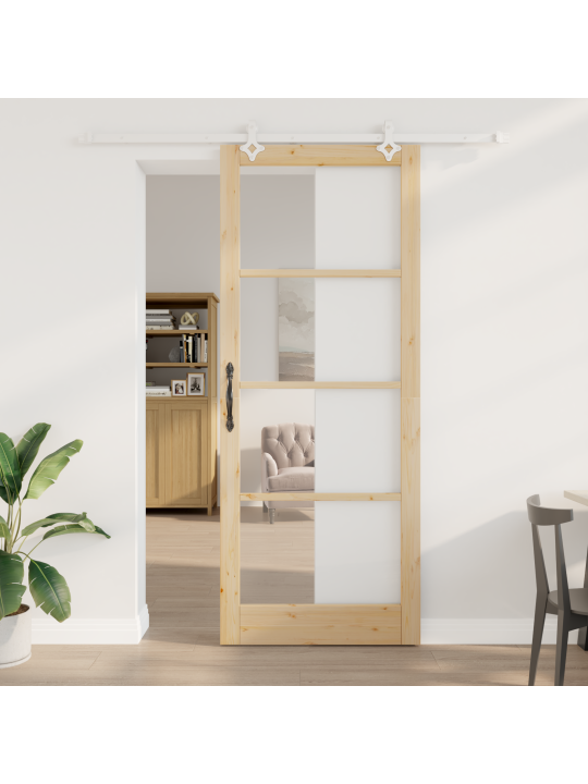 Liukuovi varustepaketilla 93x232 cm massiivinen mänty