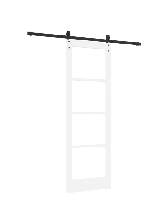 Liukuovi kiinnityspakettilla valkoinen 73.5x211 cm massiivipuinen mänty