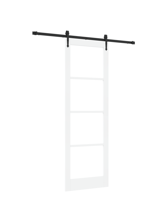 Liukuovi tarvikkeineen valkoinen 78x232 cm massiivipuuta mänty