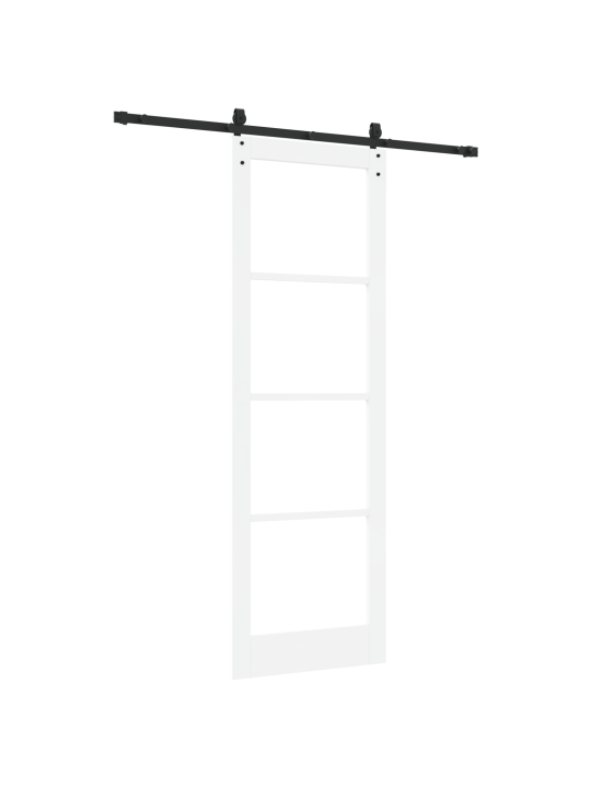 Liukuovi tarvikkeineen valkoinen 78x232 cm massiivipuuta mänty