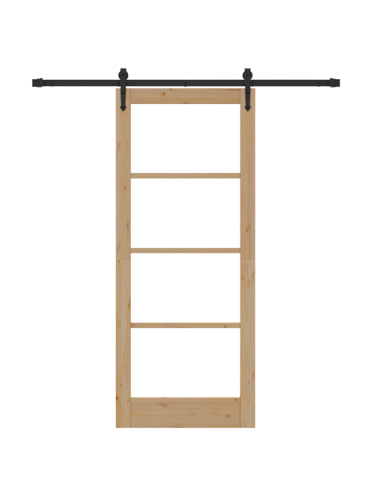 Liukuovi osilla 83x202 cm massiivipuu mänty