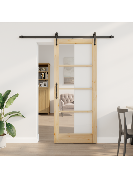 Liukuovi osilla 83x202 cm massiivipuu mänty