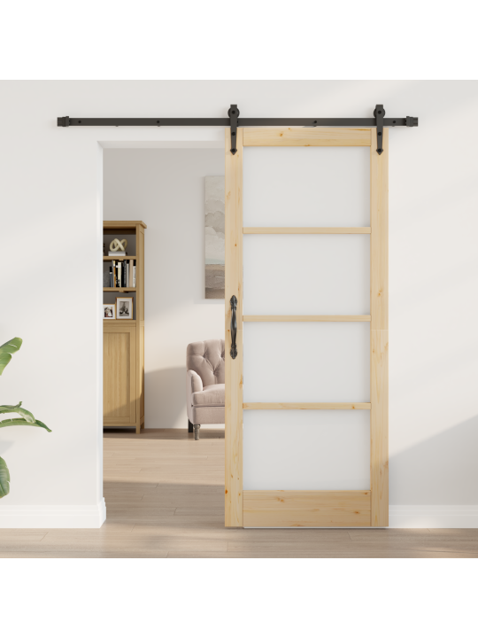 Liukuovi osilla 83x202 cm massiivipuu mänty