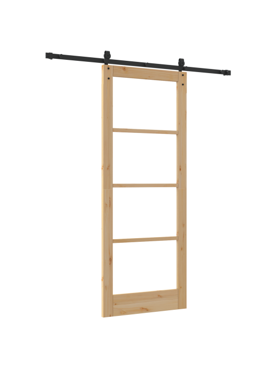 Liukuovi tarvikkeilla 83x211 cm täysipuinen mänty