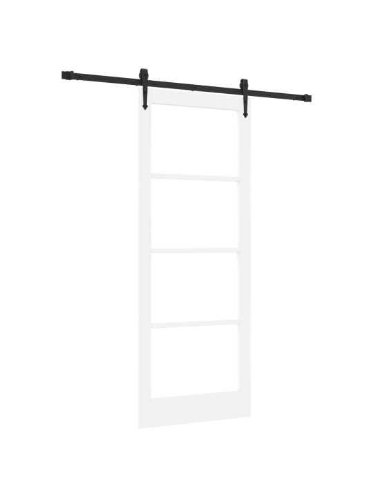 Liukuovi tarvikkeilla valkoinen 83x211 cm kiinteä puu mänty