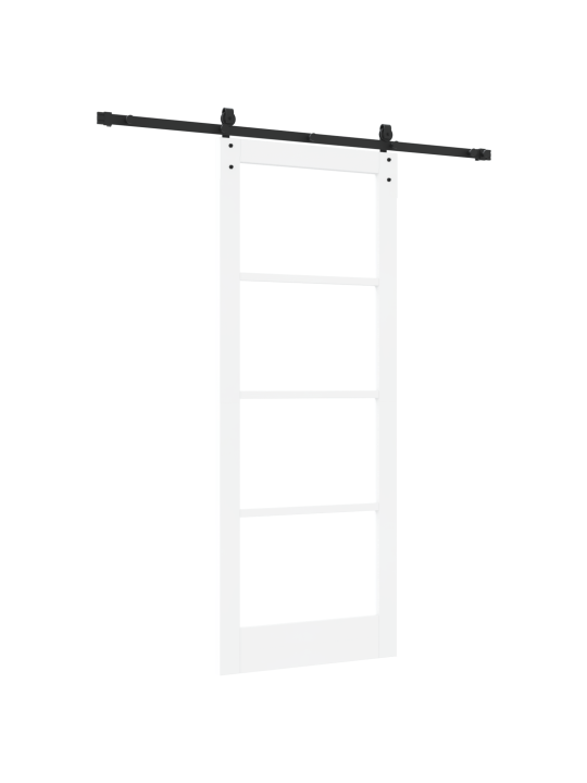 Liukuovi tarvikkeilla valkoinen 83x211 cm kiinteä puu mänty