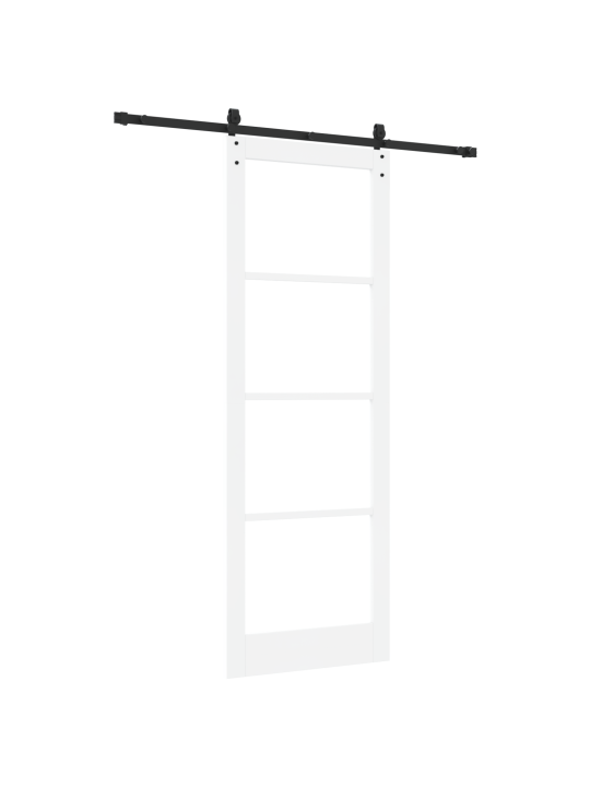 Liukuovi varusteineen valkoinen 83x232 cm massiivimänty
