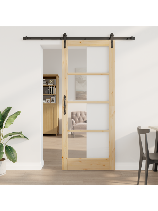 Liukuovi varusteilla 86x211 cm täysi mänty