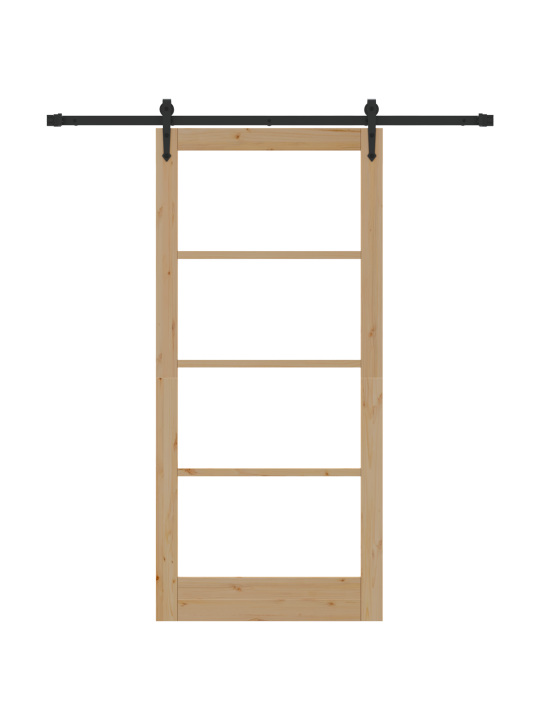 Liukuovi varusteilla 93x202 cm täyttä mäntyä