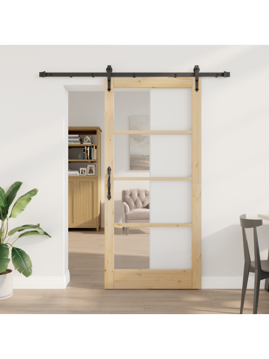 Liukuovi varusteilla 93x202 cm täyttä mäntyä