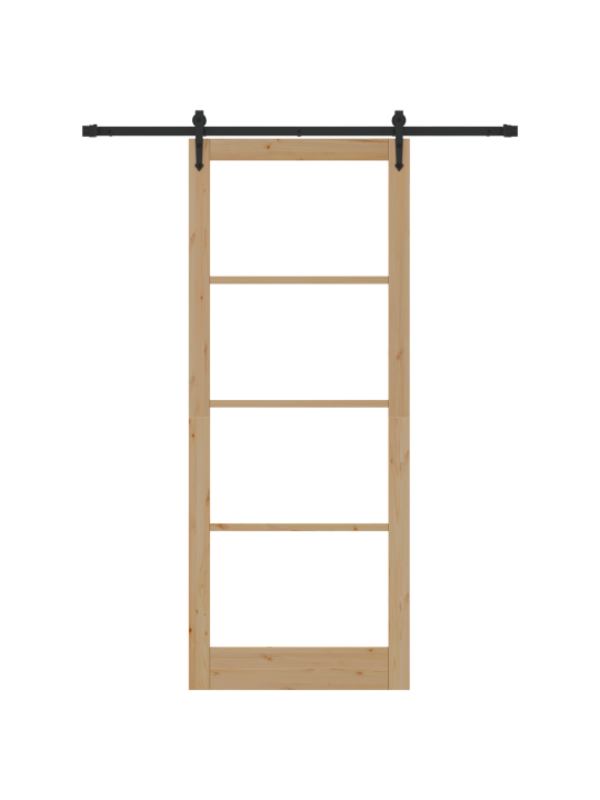 Liukuovi tarvikkeet 93x232 cm täyspuinen mänty