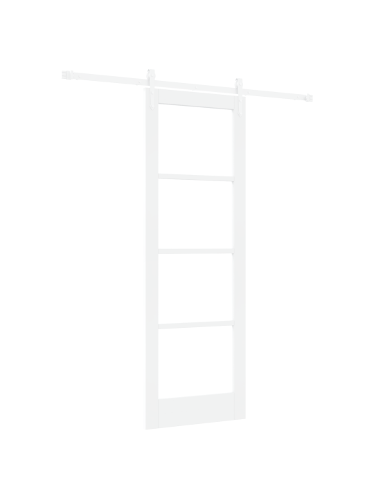 Liukuovi tarvikkeilla valkoinen 73,5x211 cm massiivipuusta mänty