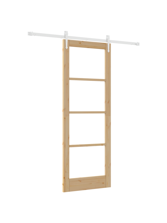 Liukuovi tarvikkeilla 78x211 cm massiivipuun männystä