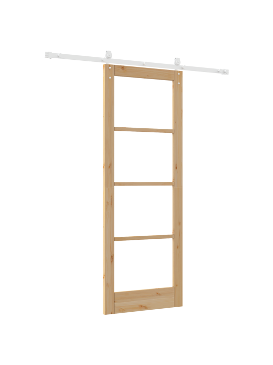 Liukuovi tarvikkeilla 78x211 cm massiivipuun männystä