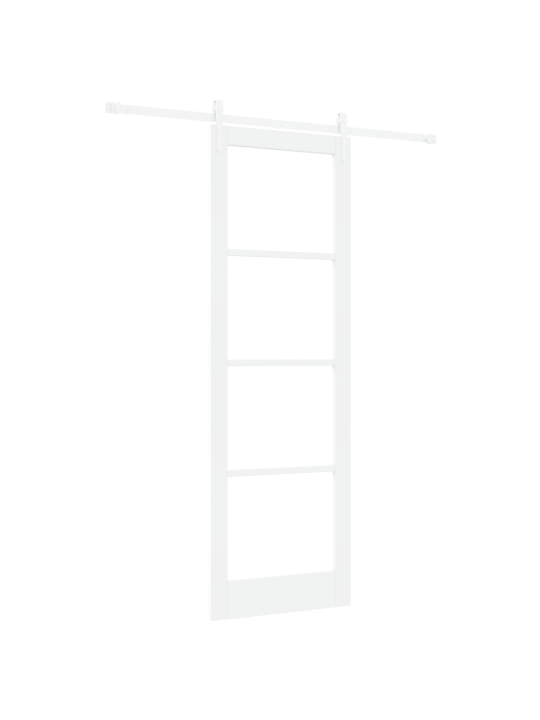 Liukuovi tarvikkeilla valkoinen 78x232 cm massiivimännystä